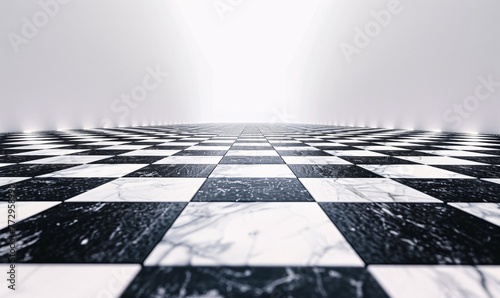 Chessboard-Inspired Checkered Floor A Modern Take on a Timeless Classic Generative AI