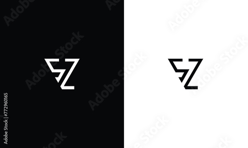Alphabet letters Initials Monogram logo SZ