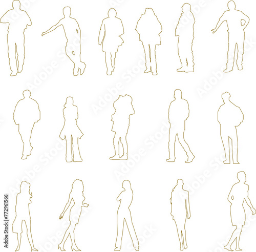 Adobe Illustrator Artwork vector design sketch illustration of the silhouette of a human body working for completeness of the image