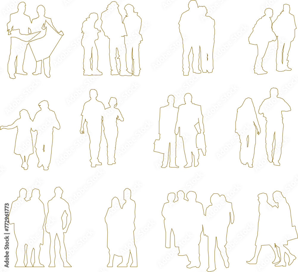 Adobe Illustrator Artwork body silhouette vector design sketch illustration, group of people working for completeness of the image Adobe Illustrator Artwork body silhouette vector design sketch illustration, group of people working for completeness of the image