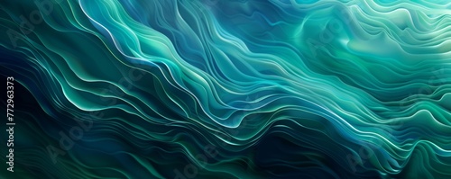 Abstract blue and green waves background