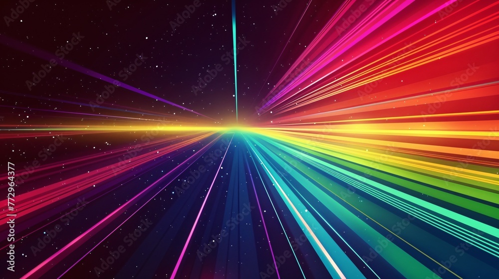 Rainbow Rush A Colorful Journey Through the Cosmos Generative AI