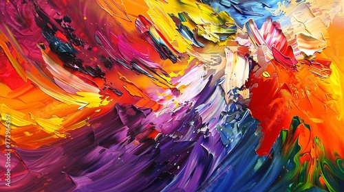 Dynamic Colorscapes: Exploring Vibrant Abstract Paintings
