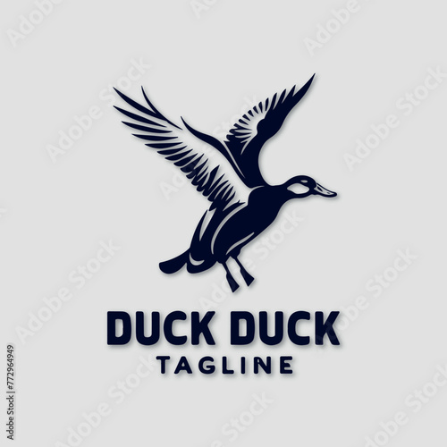 Duck icon set logo vector illustration design template design
