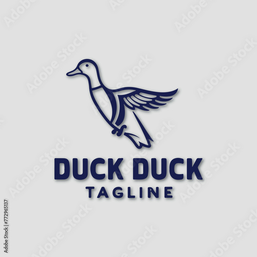 Duck icon set logo vector illustration design template design