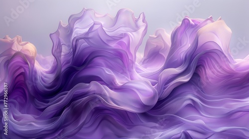Abstract purple fabric waves