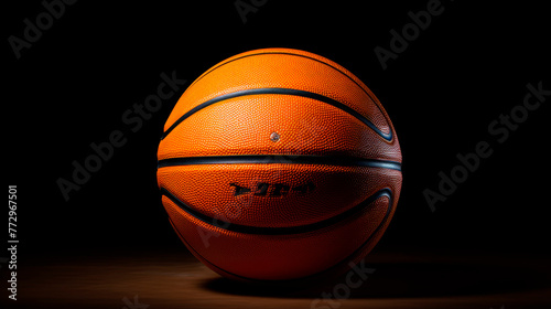 Basketball ball on a wooden surface © StockKing