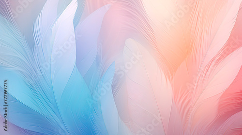 Feathers of various colors in an abstract background © StockKing