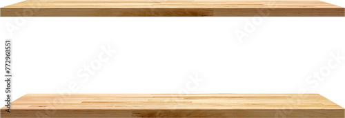Natural wood wall shelf design rustic home decoration, PNG file no background
