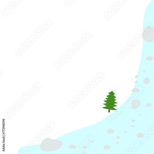 Snow Avalanche Illustration