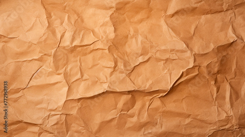 Crumpled recycle brown paper texture background