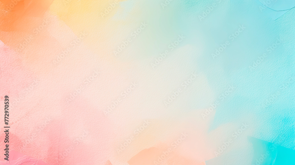 Colorful watercolor background with white border