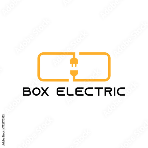 box electric logo icon vector illustration