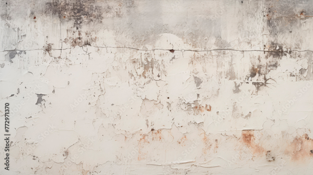 Fototapeta premium Rusted fire hydrant by weathered wall