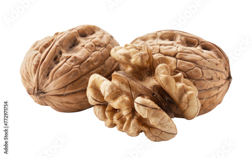 Nutty Delight: Exploring the Richness of Walnuts isolated on transparent Background