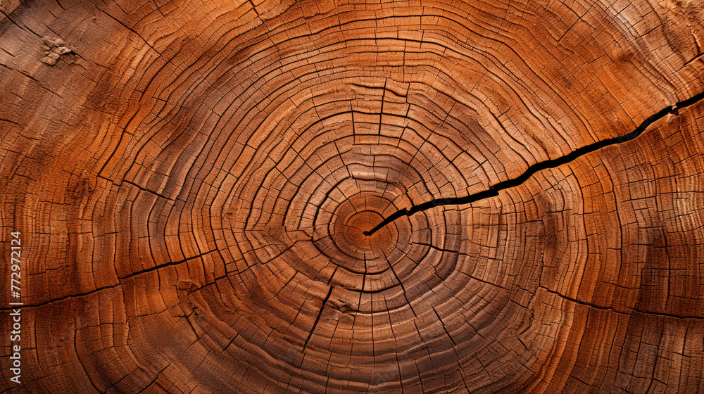 Naklejka premium Close up of cracked tree trunk