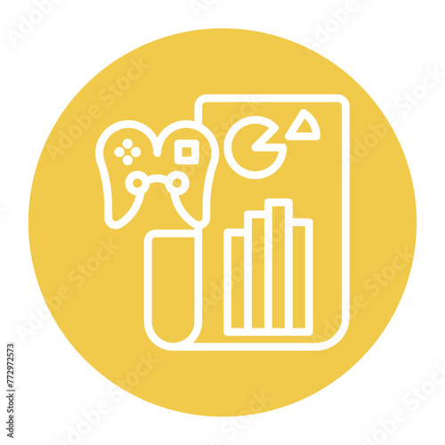 Game Analysis icon vector image. Can be used for Game Design.