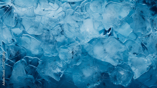 A close up of a bunch of ice chunks on a surface
