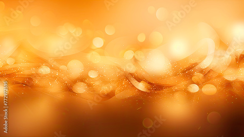Abstract background with golden bokeh lights and blurry
