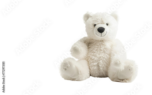 Doll of the Arctic: A White Bear Rendition isolated on transparent Background