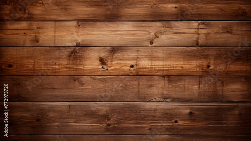 Wooden wall with a hole close-up