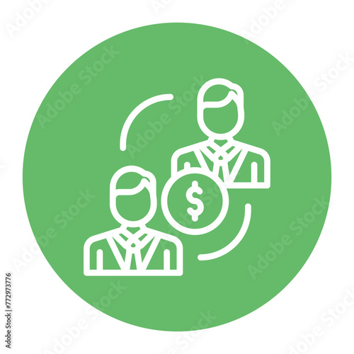 P2P Lending icon vector image. Can be used for Crowdfunding.