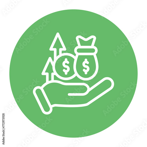 Reward Based Crowdfunding icon vector image. Can be used for Crowdfunding.