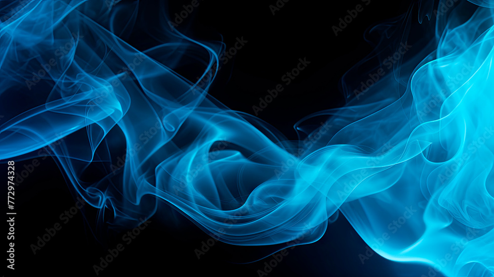 Swirling smoke on dark backdrop