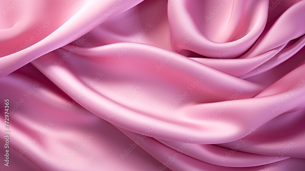 Fototapeta premium A soft pink silk close-up with delicate texture