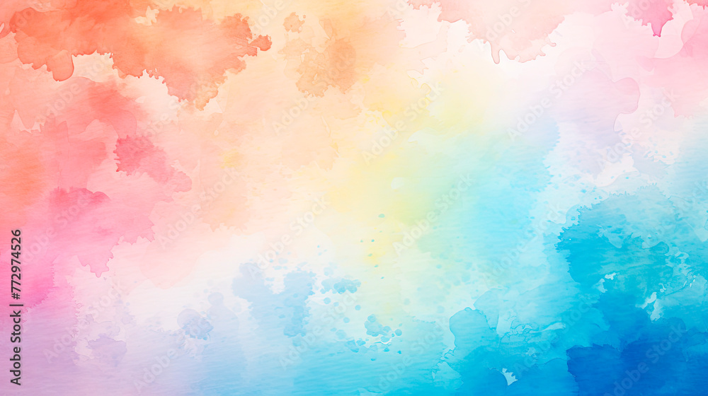 Colorful watercolor background with cloud formation