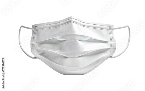 Protective Mask for Medical Use in White isolated on transparent Background