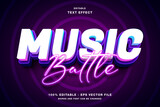 Music Battle 3d Editable Text Effect Template Style Premium Vector