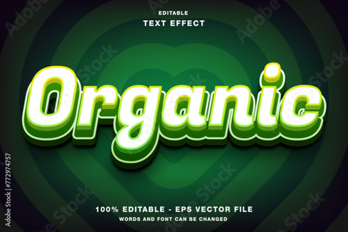 Organic 3d Editable Text Effect Template Style Premium Vector