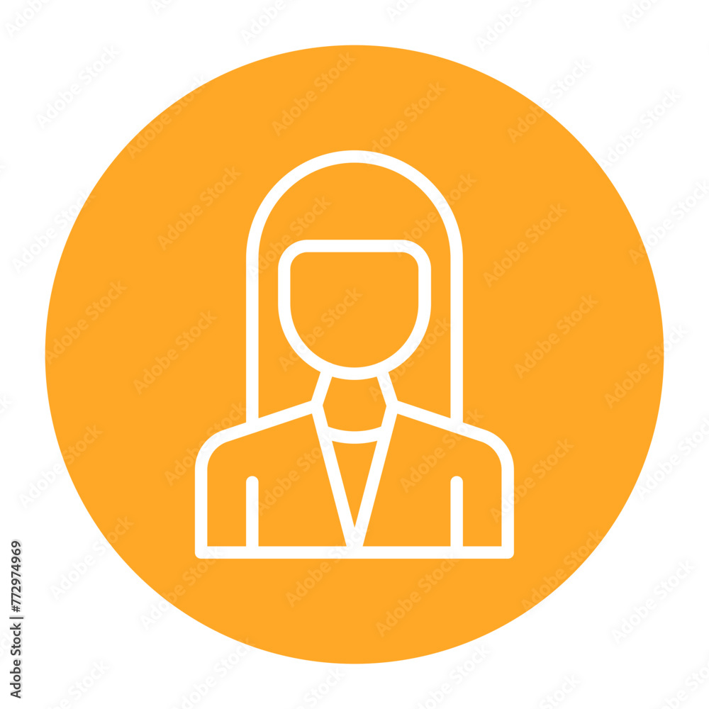 Client Female icon vector image. Can be used for Public Relations Agency. Client Female icon vector image. Can be used for Public Relations Agency.