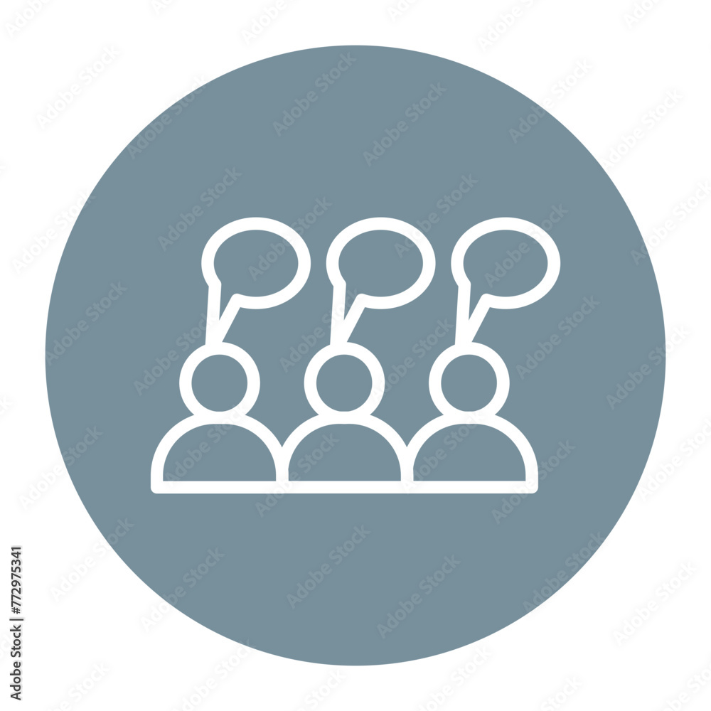 Public Opinion icon vector image. Can be used for Public Relations Agency. Public Opinion icon vector image. Can be used for Public Relations Agency.