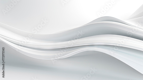 Smooth curved white abstract background with text space