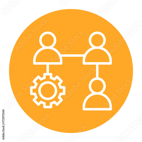 Working Together icon vector image. Can be used for Public Relations Agency.