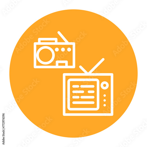 Analogue Media icon vector image. Can be used for New Media.