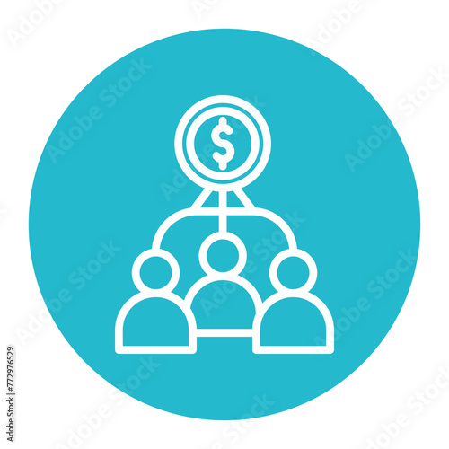 Crowdfunding icon vector image. Can be used for New Media.