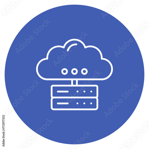 Cloud Storage icon vector image. Can be used for Computer Science.