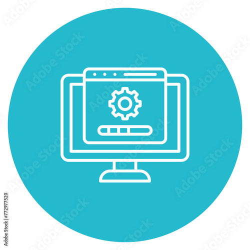 Drivers Installation icon vector image. Can be used for Computer Science.
