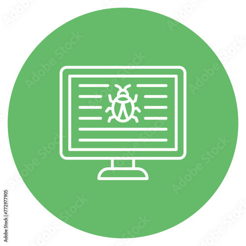 Virus icon vector image. Can be used for Computer Science.