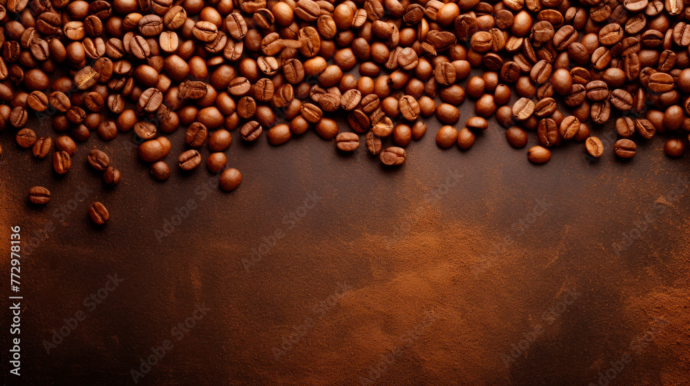 A pile of roasted coffee beans on a wooden surface A pile of roasted coffee beans on a wooden surface