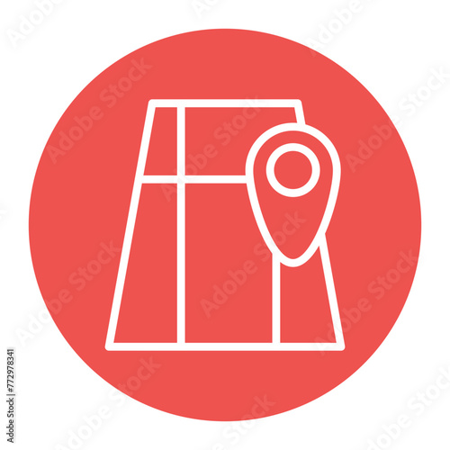 Map icon vector image. Can be used for Battle Royale.