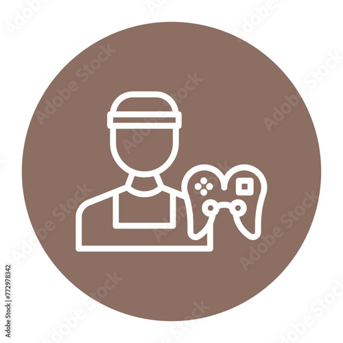 Male Player icon vector image. Can be used for Battle Royale.