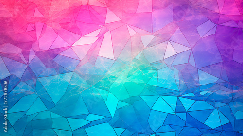 Colorful triangles background close-up photo