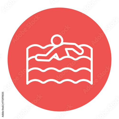 Swimming icon vector image. Can be used for Battle Royale.