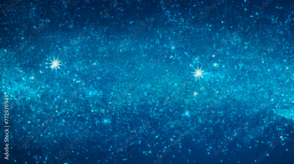 Blue snowy stars background