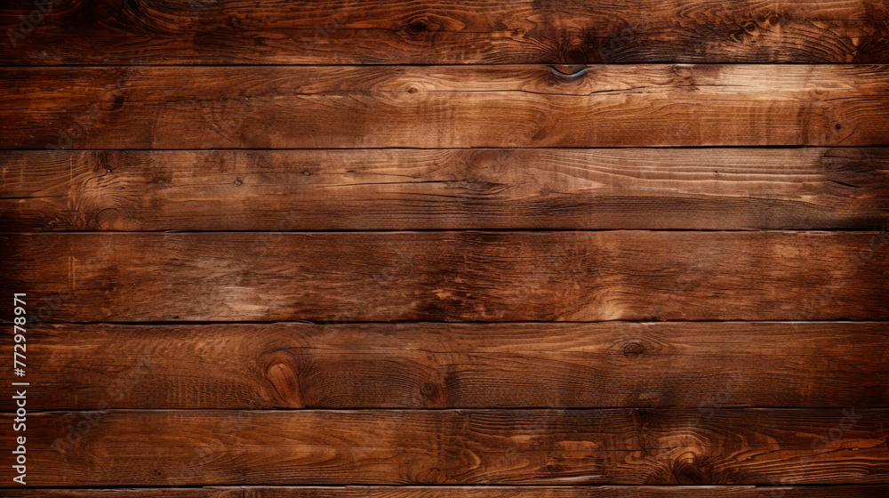Fototapeta premium Close-up of wooden wall with dark brown stain