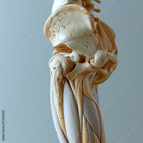 The adductor magnus muscle from a side angle photo